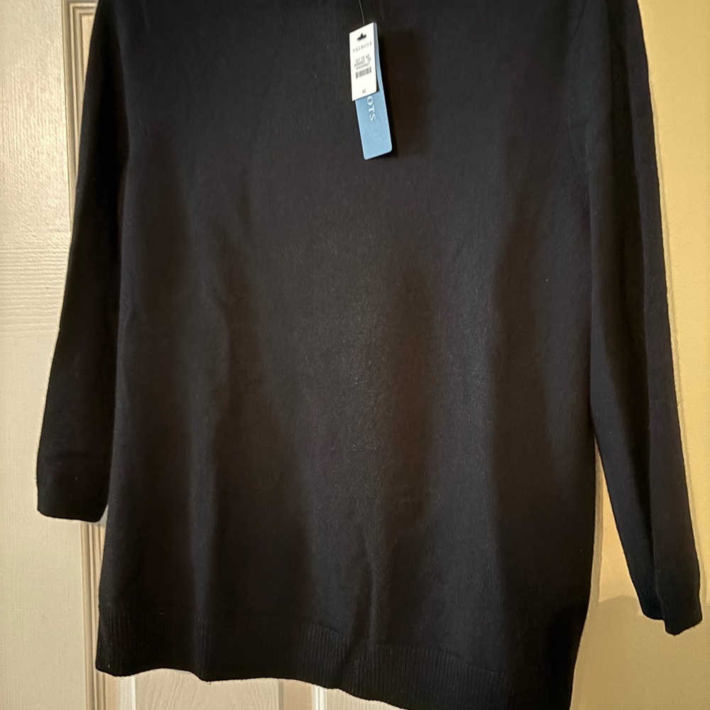 Talbots Cashmere Black Crew Neck Sweater